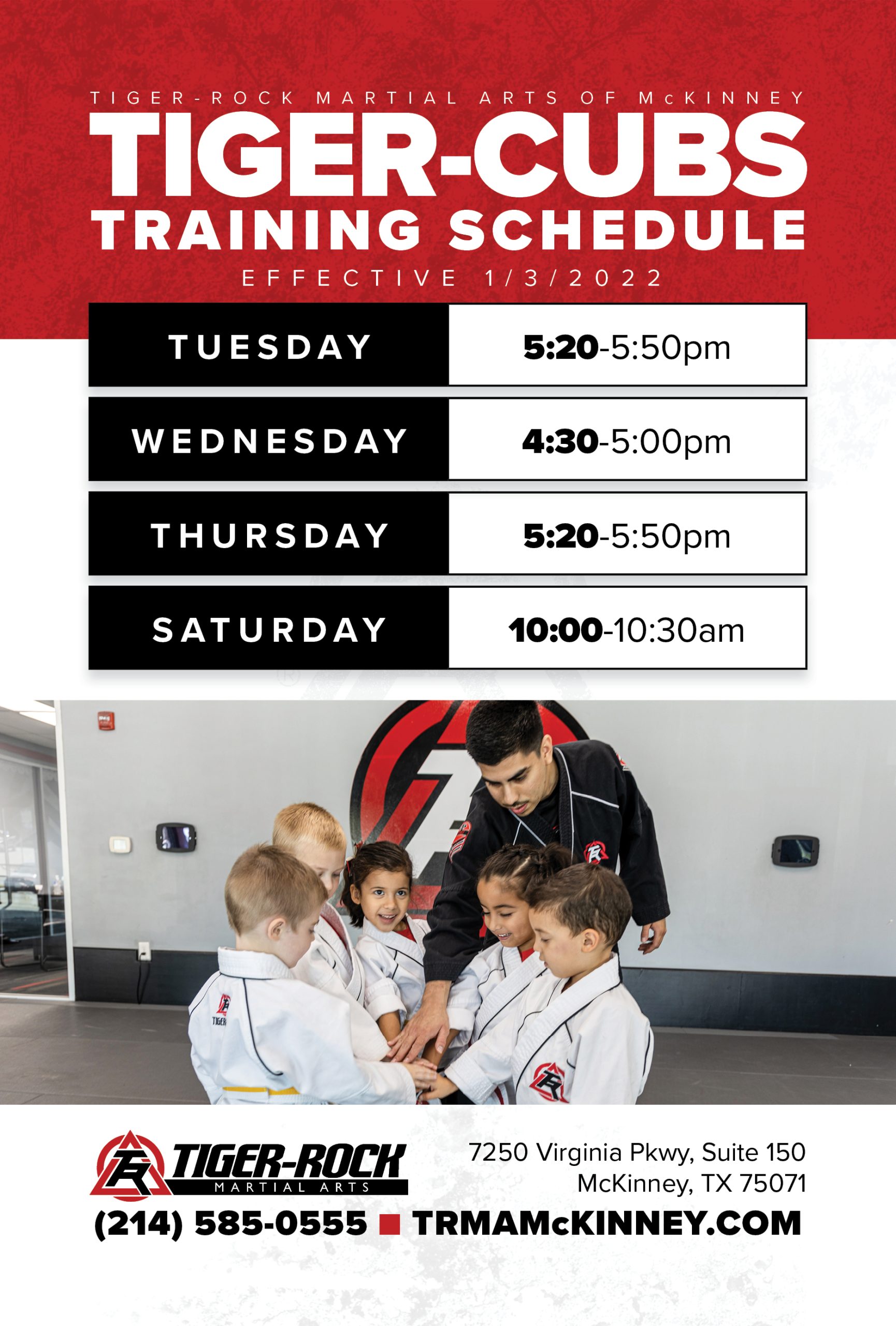 pre-k martial arts in mckinney tx schedule